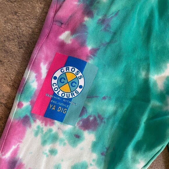 Cross Colours Tie Dye Sweatpants NWT sz Small - Picture 2 of 5